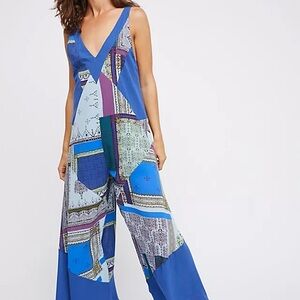Free People Multicolor Patchwork Jumpsuit